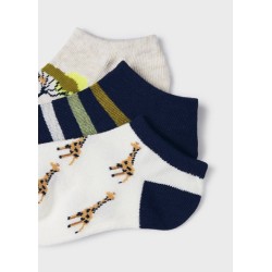 (28112) CALCETIN JIRAFA CORTO SET DE 3