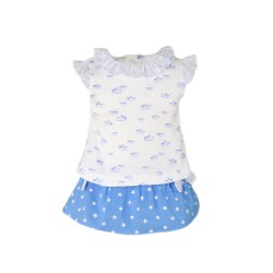 (27066) CONJUNTO FALDA BEBÉ BARCOS