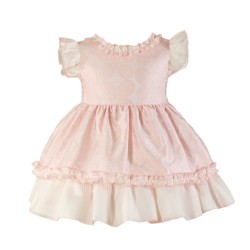 (27049) VESTIDO MARIPOSAS CON LAZADA