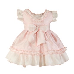 (27049) VESTIDO MARIPOSAS CON LAZADA