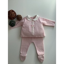 (24063) ROPA CONJUNTO JUBON CON ENTRDOS Y POLAINA