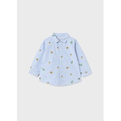 (28534) CAMISA M/L ESTAMPADA