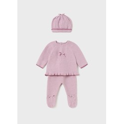 (28580) CONJUNTO POLAINA TRICOT Y GORRO