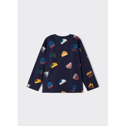 (28673) CAMISETA M/L "ALL OVER PRINT"