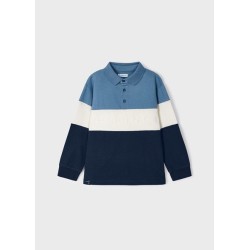 (28680) POLO M/L COLOR BLOCK