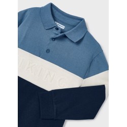 (28680) POLO M/L COLOR BLOCK