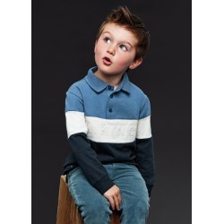 (28680) POLO M/L COLOR BLOCK