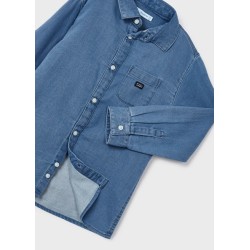 (28685) CAMISA M/L SOFT DENIM