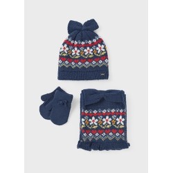 (28900) CONJUNTO GORRO BUFANDA Y MANOPLAS
