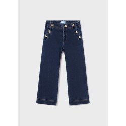 (28835) PANTALON TEJANO LARGO BOTONES
