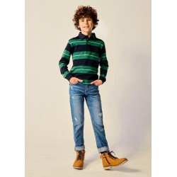 (28794) POLO M/L RAYAS BLOQUE