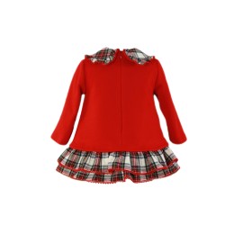 (29063) VESTIDO ESCOCES COMBINADO PUNTO