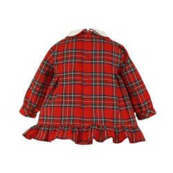 (27742) VESTIDO ESCOCÉS CON BRAGA Y CAPOTA