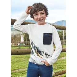 (28784) CAMISETA M/L BOLSILLO PLANA