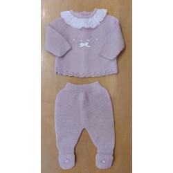 (28969) CONJUNTO POLAINA Y JUBÓN CUELLO TELA