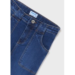 (27574) PANTALON TEJANO LARGO FLARED