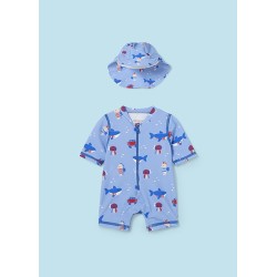 (29213) CONJUNTO BAÑO PELELE CON GORRO