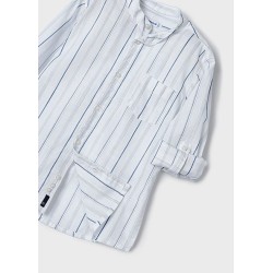 (29391) CAMISA M/L CUELLO MAO RAYAS