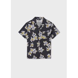 (29518) CAMISA M/C LINO CUELLO RESORT