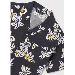 (29518) CAMISA M/C LINO CUELLO RESORT