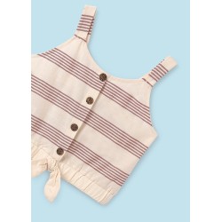 (29528) CONJUNTO SHORT PUNTO RAYAS