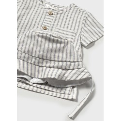 (30337) CONJUNTO PANTALON CORTO GORRO PLANA