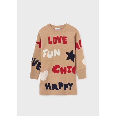 (28862) VESTIDO TRICOT ESTAMPADO