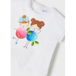 (26523) CAMISETA M/C NIÑAS MANZANA