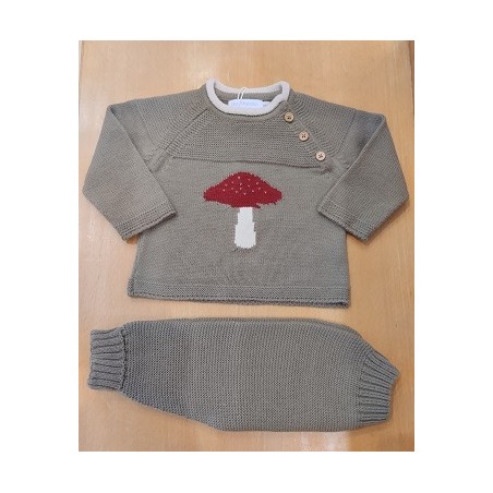 (29028) CONJUNTO POLAINA PUNTO Y JUBON SETA