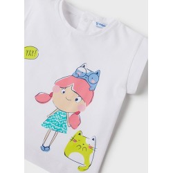 (26525) CAMISETA M/C NIÑA GATOS