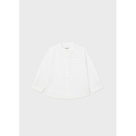 (29147) CAMISA M/L LINO CUELLO MAO