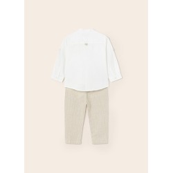 (27953) CONJUNTO PANTALON LARGO LINO