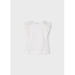(28038) CAMISETA M/C VOLANTE CROCHET