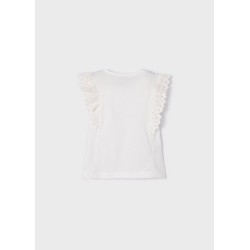 (28038) CAMISETA M/C VOLANTE CROCHET