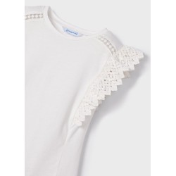 (28038) CAMISETA M/C VOLANTE CROCHET