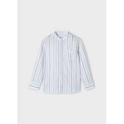 (29391) CAMISA M/L CUELLO MAO RAYAS