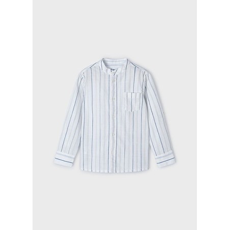 (29391) CAMISA M/L CUELLO MAO RAYAS