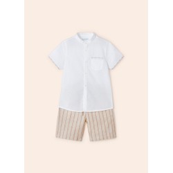 (28185) CONJUNTO BERMUDA LINO