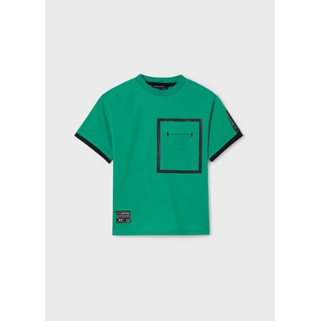 (29510) CAMISETA CONTRASTES MANGAS