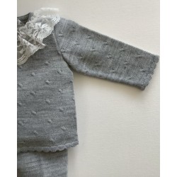 (24066) ROPA CONJUNTO JUBON PUNTILLA Y POLAINA