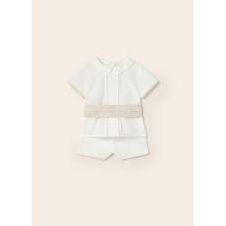 (27885) CONJUNTO PANTALON CORTO CON FAJÍN