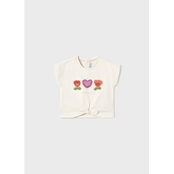 (30308) CAMISETA M/C APLIQUES CROCHET