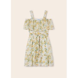 (28358) VESTIDO GASA FLORES