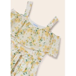 (28358) VESTIDO GASA FLORES