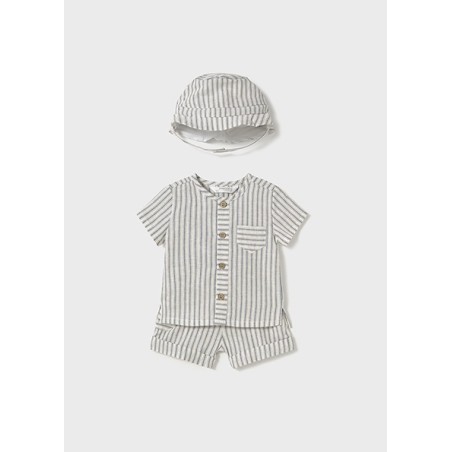 (30337) CONJUNTO PANTALON CORTO GORRO PLANA