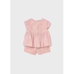 (30358) CONJUNTO BERMUDA TUL BORDADO