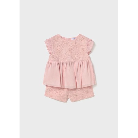 (30358) CONJUNTO BERMUDA TUL BORDADO