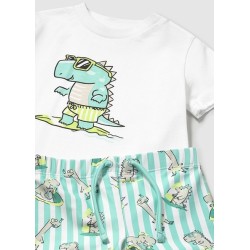 (30406) CONJUNTO BAÑADOR CON CAMISETA