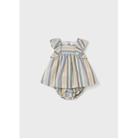 (30442) VESTIDO RAYAS LINO