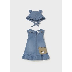 (30448) VESTIDO Y GORRO DENIM